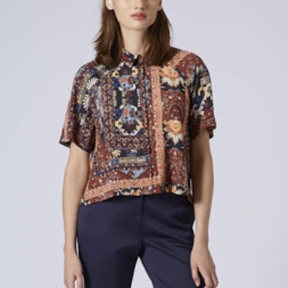 TOPSHOP BUTTON DOWN BLOUSE